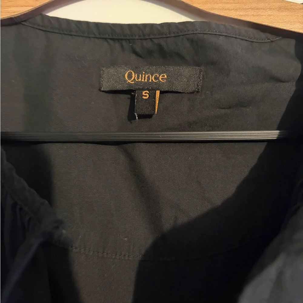 Quince 100% Organic Cotton Poplin Tiered Mini Dress (Size Small) - Picture 2 of 5